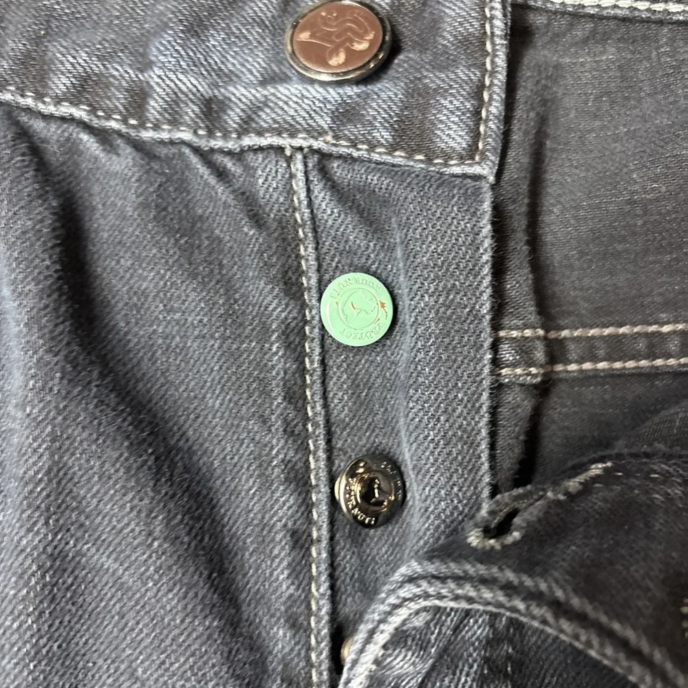 Y2K RSRV woven pocket ‎ Button fly Mens Jeans Blue 36x32